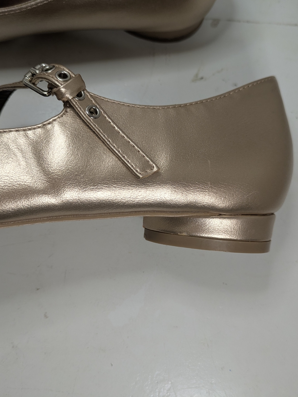 Matt & Nat Metallic Rose Gold Mary Jane Flats EU 39 Women's Vegan Ballet Shoes - Picture 5 of 8